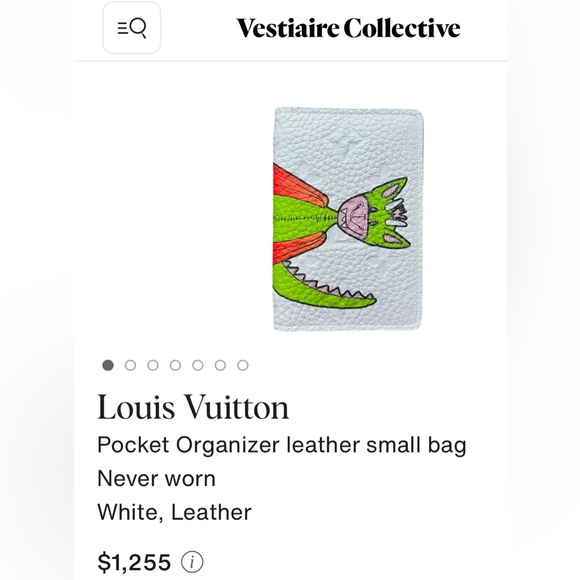 Louis Vuitton x Virgil Abloh EUC Collab Bi fold Wallet/ Card Case - Picture 5 of 8